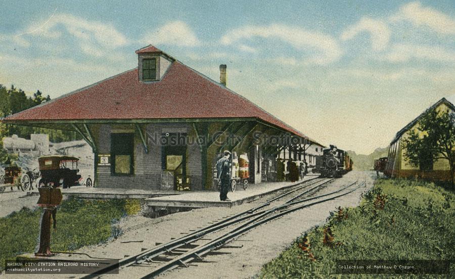 Postcard: Railroad Station, Bridgton, Maine